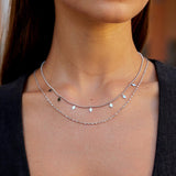 Willow Colar em Camadas com Pendente Diamante